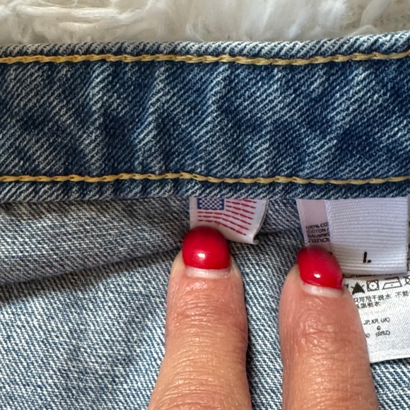 American Apparel Button-Up Front  100% cotton Denim Mini Skirt - Picture 3 of 9